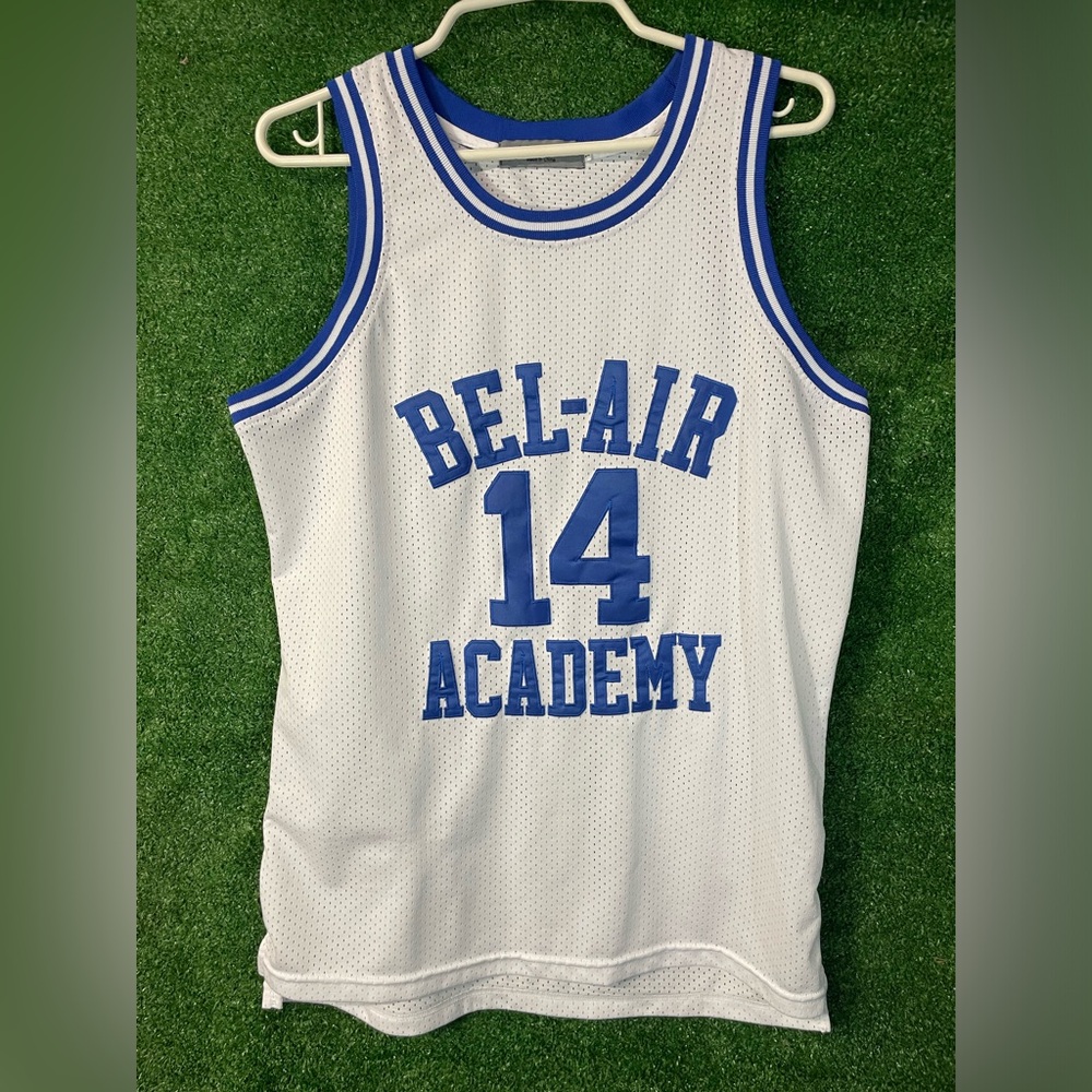 Men’s  Fresh Price Of Bel-Air Will smith #1 Jersey Sz Large stiched on lettering